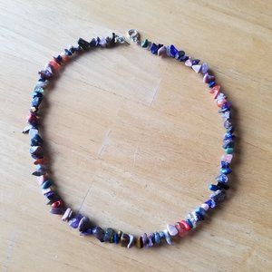 Colorful natural stone necklace